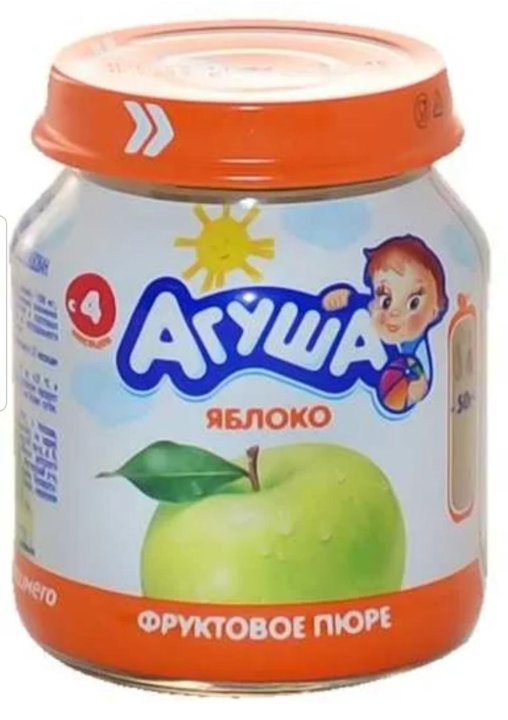 ДП Пюре фрукт Агуша яб 0% 100г
