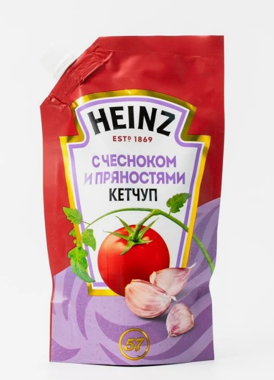 Кетчуп  Хайнц 320г с чесноком и пряностями