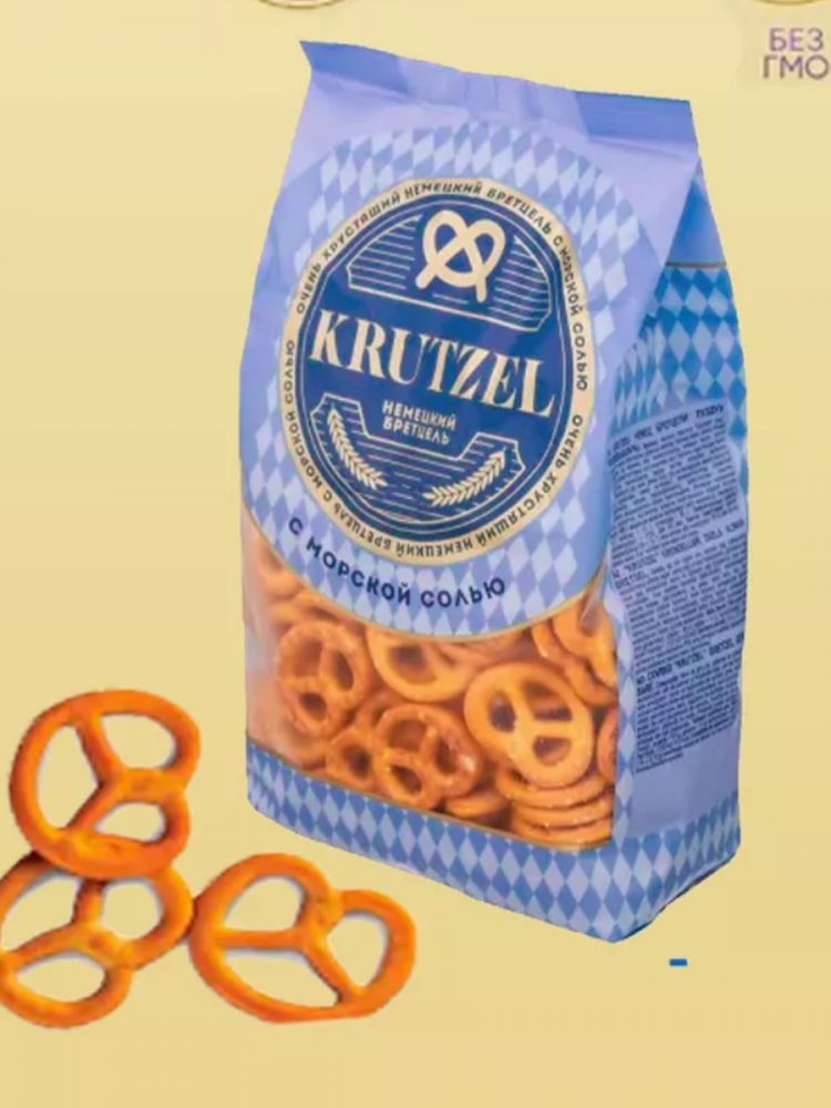 Крендельки Krutzel Бретцель с солью 250г. Яшкино