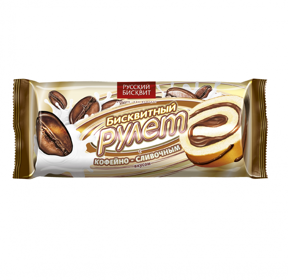 Рулет Рус.бисквит 175г с кофейно-сливочным вкусом
