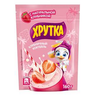 Коктейль Хрутка клубничный 160г пакет