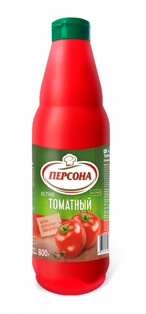 Кетчуп  БМЗ Персона 800гр Томатный пэт 