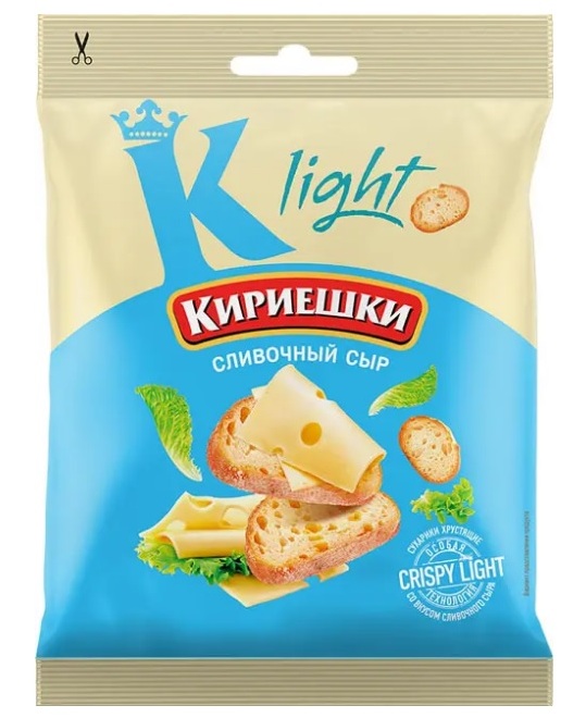 Кириешки 33г легкие слив. сыр