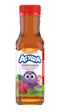 Лимонадик Агуша  ЯблокоМалинаМелисса300мл