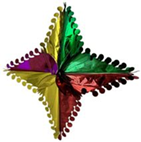 Гирлянда из фольги Подвеска Звезда разноцветная (d=50см)