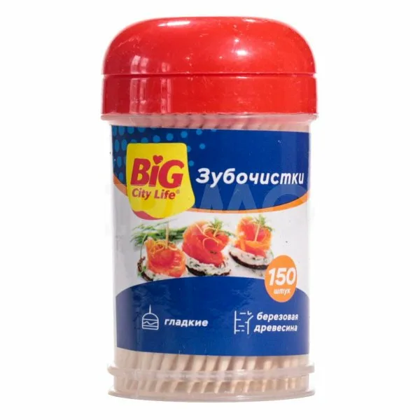 Зубочистки BIG City 150шт дерево
