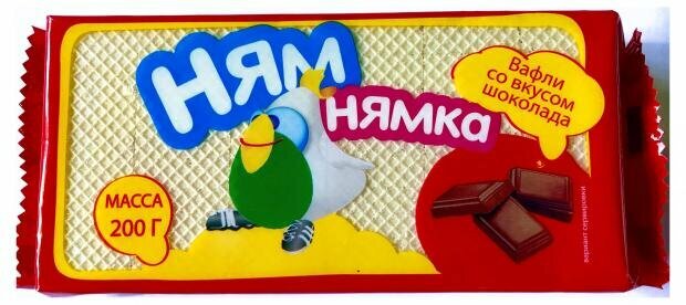 Вафли Сладонеж 200г.Ням-Нямка шоколад. вкус