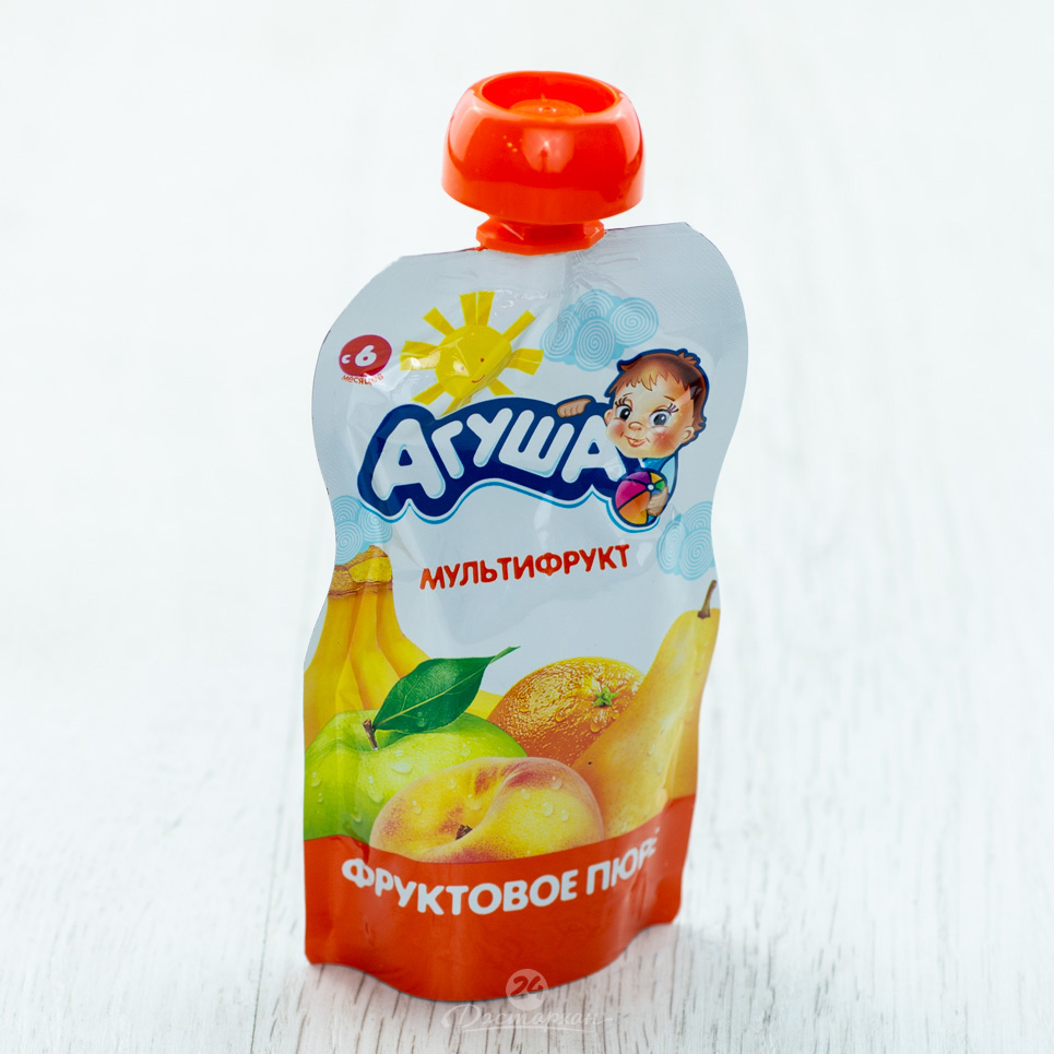 ДП Пюре фрукт Агуша  Мультифрукт 90г д/п