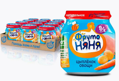 Пюре Фр.няня 100г "Ризотто из цыпленка с овощами"