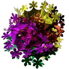 Гирлянда из фольги Подвеска Снежинка ажурная разноцветная (d=30см)
