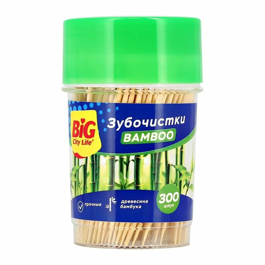 Зубочистки BIG City 300шт бамбук