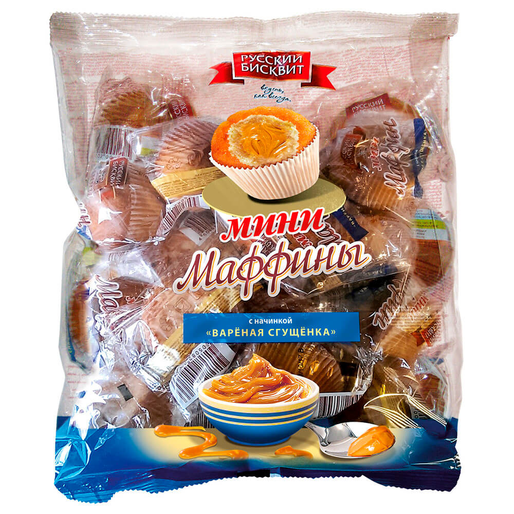 Мини-маффин 465г Вареная сгущенка  Русский бисквит