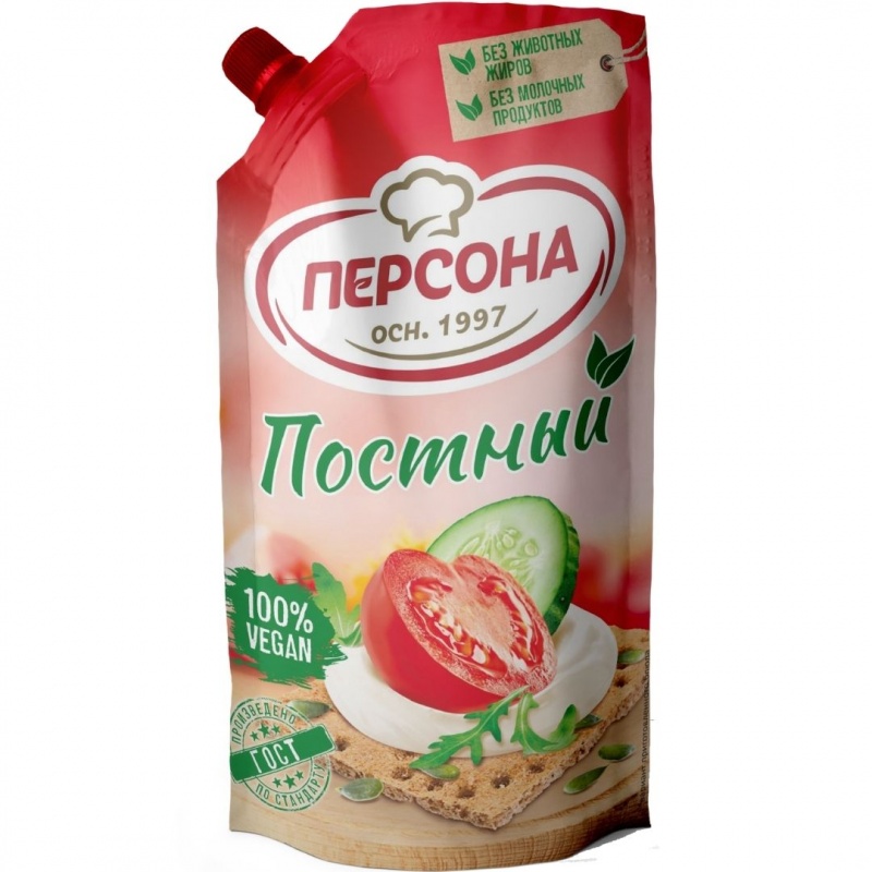Соус майонезный  Персона  постный  370мл 25% 