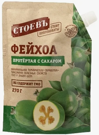 Стоев  Фейхоа протёртая с сахаром 270гр м/у
