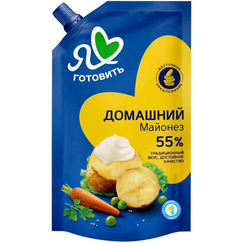 Майонез  НЖК "Я люблю готовить" 55% 390мл домашний