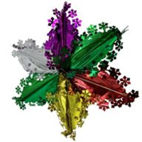Гирлянда из фольги Подвеска Звезда ажурная разноцв. (d=50см) 