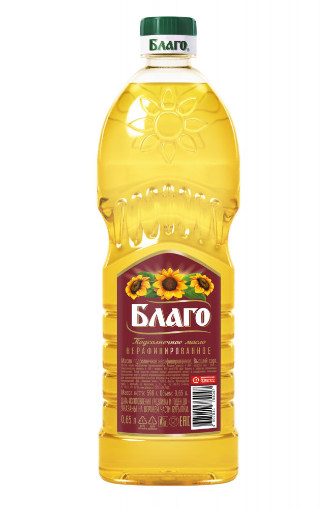 Масло БЛАГО подс. нераф. 0,65 л