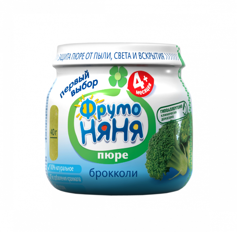Пюре Фр.Няня 80г Брокколи с 4мес