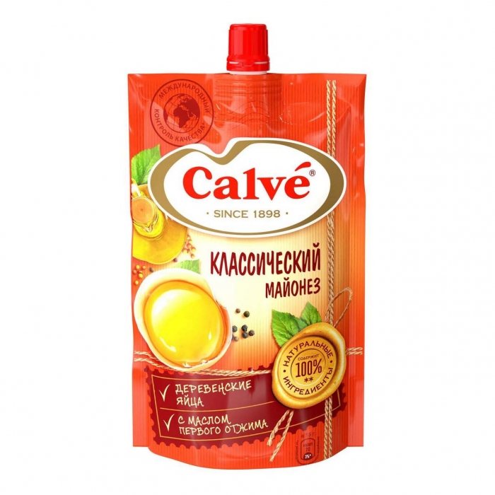Майонез  Кальве 400г классический 50%