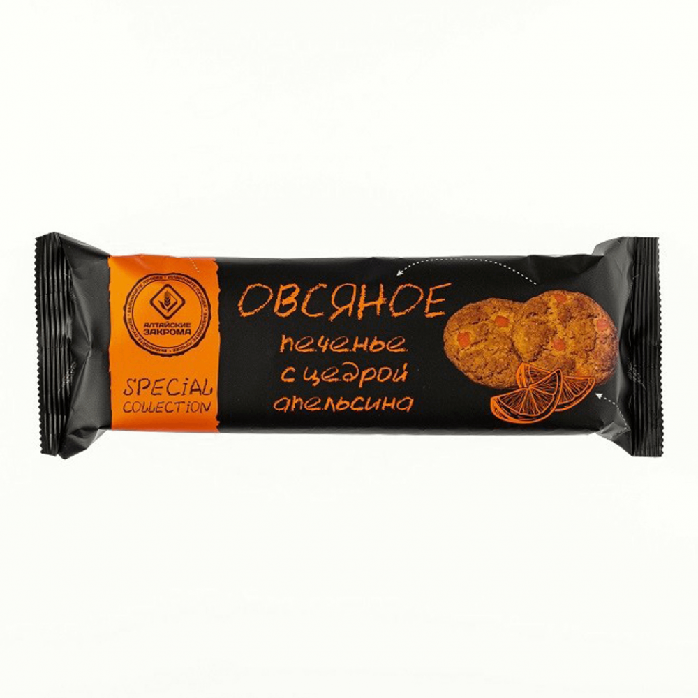 Печенье Б Овсяное с цедрой апельсина 250г.