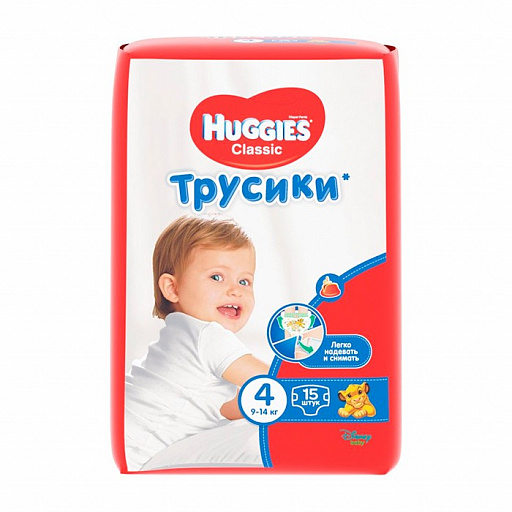 Подгузник Хаггис Классик-ТРУСИКИ №4 15шт