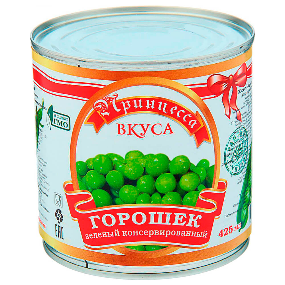 Зелёный горошек 400г Принцесса вкуса ж/б
