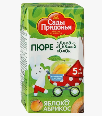 Пюре Сады Придонья 125г ябл/абр с/с