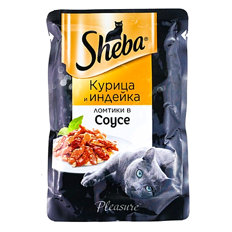 Корм Sheba д/взр.кош курица/индейка 75г