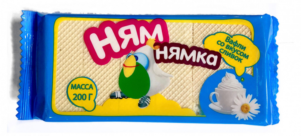 Вафли Сладонеж 200г.Ням-Нямка сливочный вкус