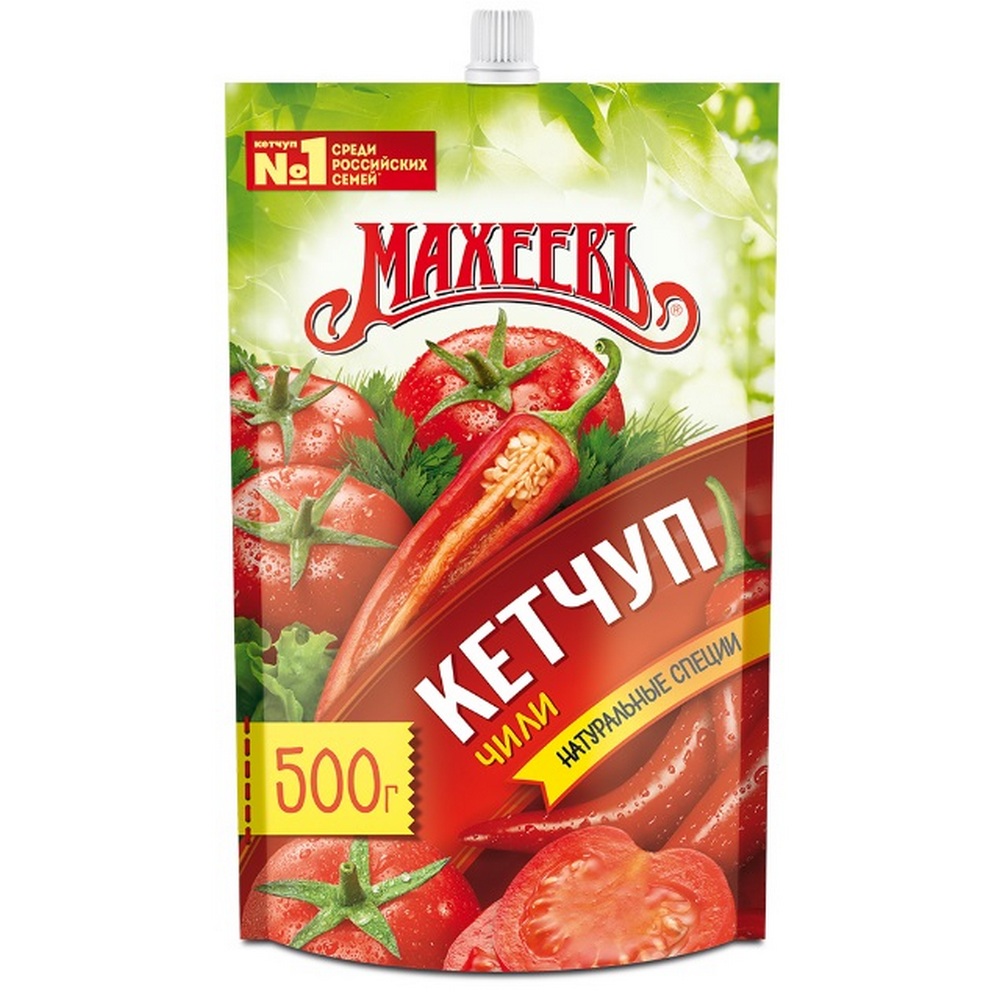 Кетчуп  Махеев 500г чили  д/пак 