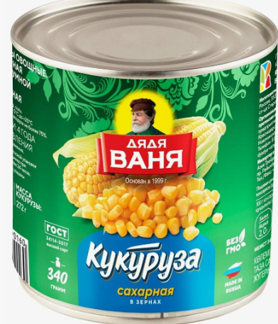 Кукуруза 340г Дядя Ваня