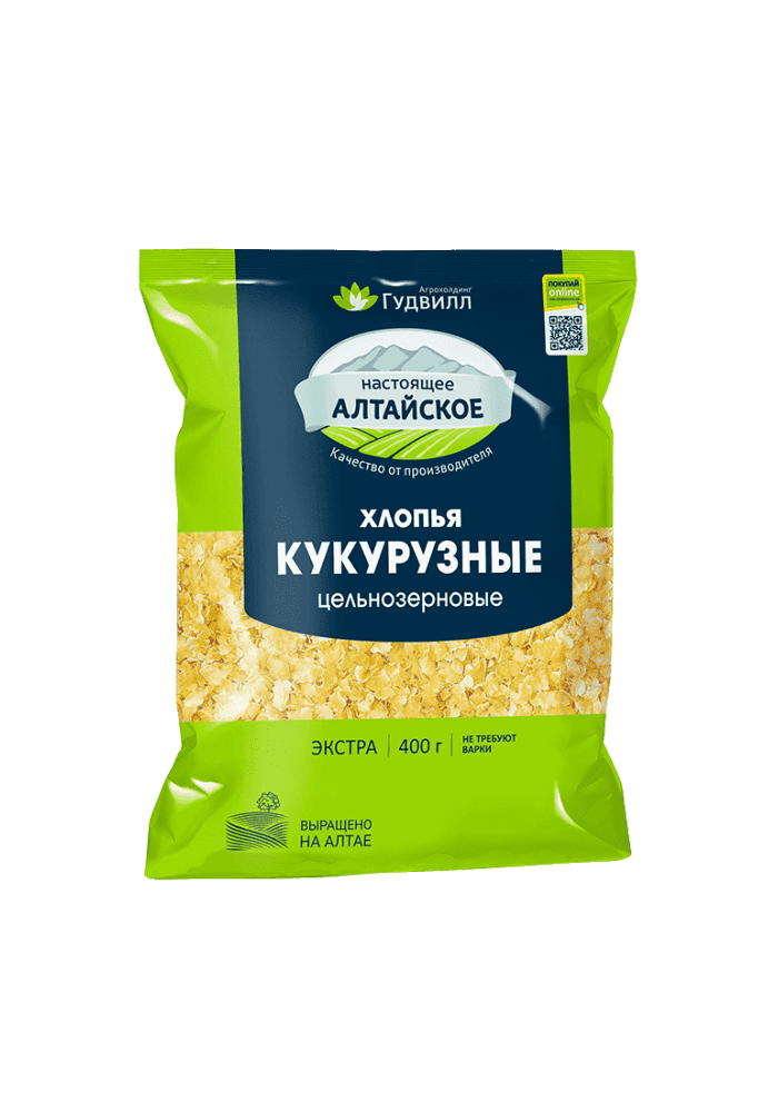 ГУДВИЛЛ 400г хлопья Кукурузные не треб варки м/у 