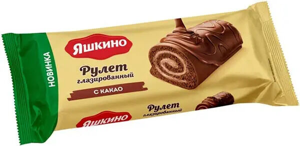 Рулет Яшкино глазир. с какао 200г.