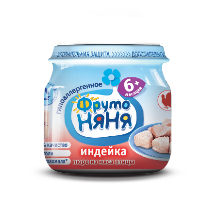 Пюре Фр.Няня 80г Индейка с 6 мес