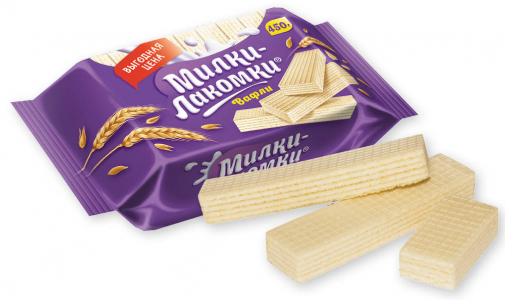 Вафли 450г Милки Лакомки