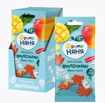 ФН фрукт.кусочки Пазлы Яблоко/Манго 20г