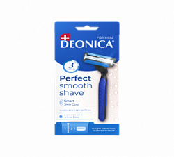 Станок DEONICA 3 лезвия FOR MEN Бритва безопасная со сменной кассетой