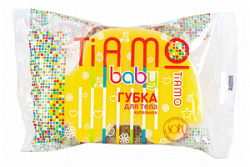 Мочалка для тела Губка ТИАМО Бэби TIAMO Baby "МАЛЫШ", поролон