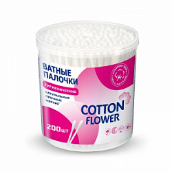 Ватные палочки Cotton Flower 200шт в банке
