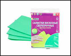 Салфетка для уборки PATERRA 3шт вискоз. сверхпрочные 30*38см