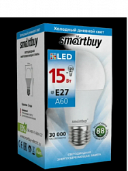 Лампа светодиодная SMARTBUY A60-15W/6000/E27 1200Лм