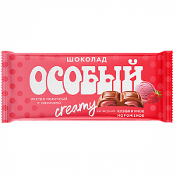 Славянка 82г.Особый экстрамолочный со вкусом клубничное мороженое
