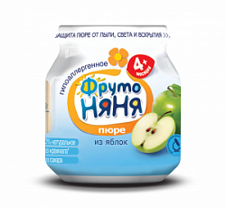 Пюре Фр.Няня 100г Яблоко натур