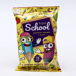 Влажные салфетки Салфети Школа 15шт Salfeti School