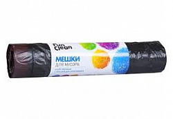 Мешки для мусора Эста Fan Clean 60л 10шт особопроч. с тесьмой д/затягив. черные
