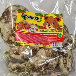 Пряники К Зебра Королевская 350гр. прозрач.пакет ручн. работа