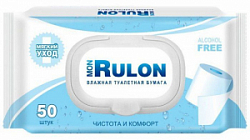 Влажная туалетная бумага MonRulon 50шт с клапаном