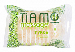 Мочалка д/тела Губка ТИАМО Массаж TIAMO Massage ОВАЛ поролон+массаж